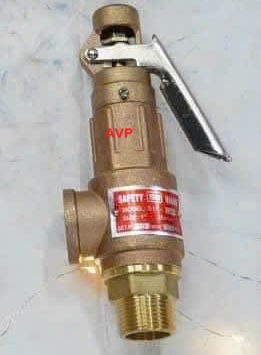 Van an toàn nối ren DN25 (phi 34, 1 inch) BH 12 tháng.