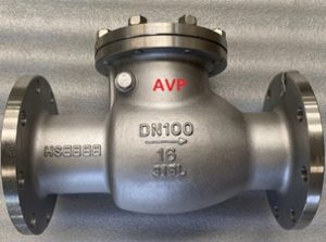 Van một chiều lá lật inox DN100 (304, 316) bh 12 tháng.